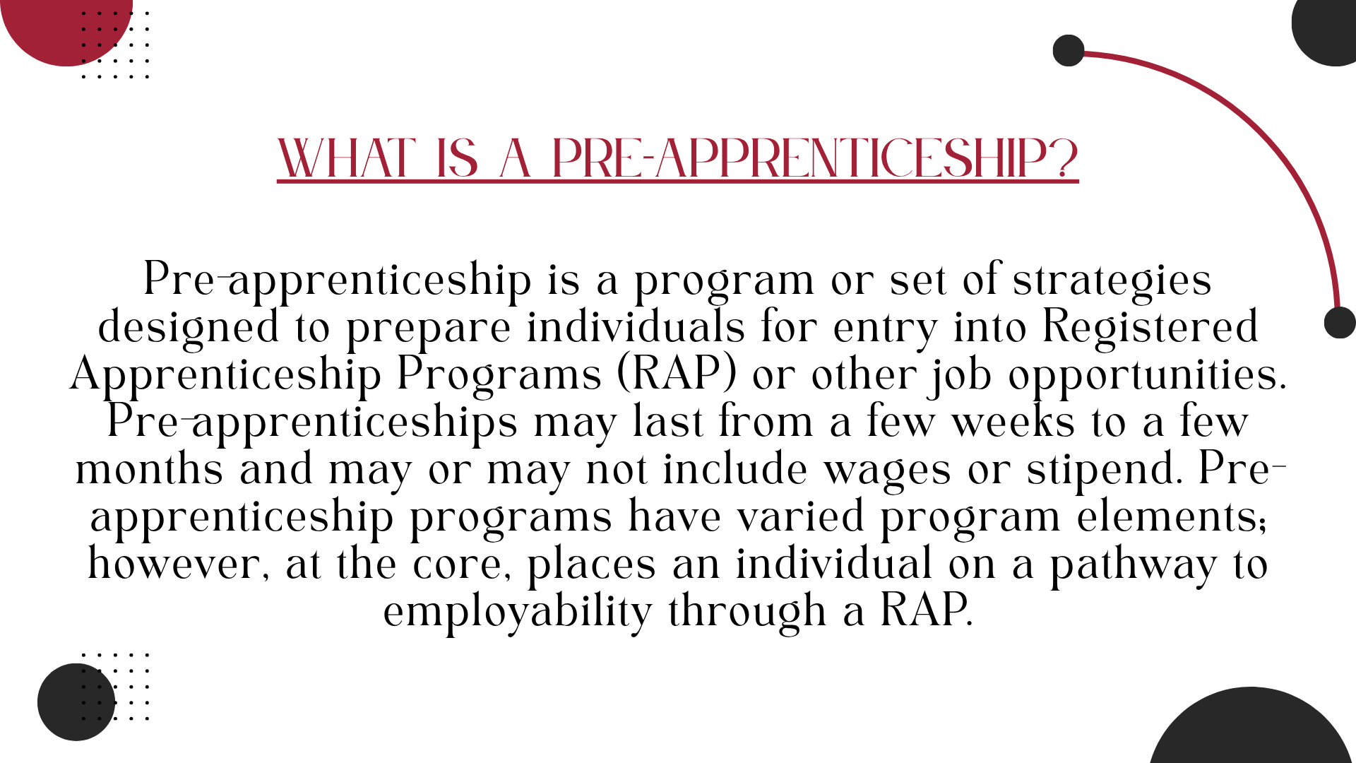 What is a Pre-apprenticeship?