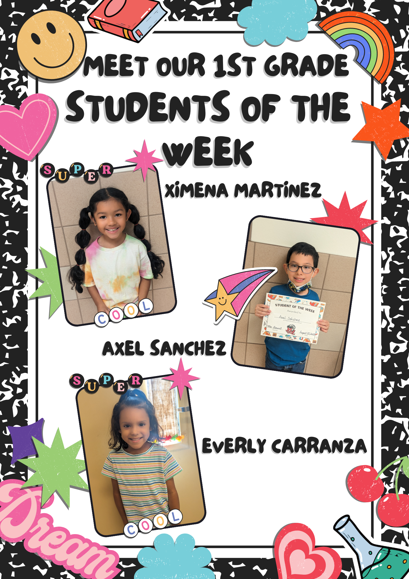 1st Grade Students of the Week