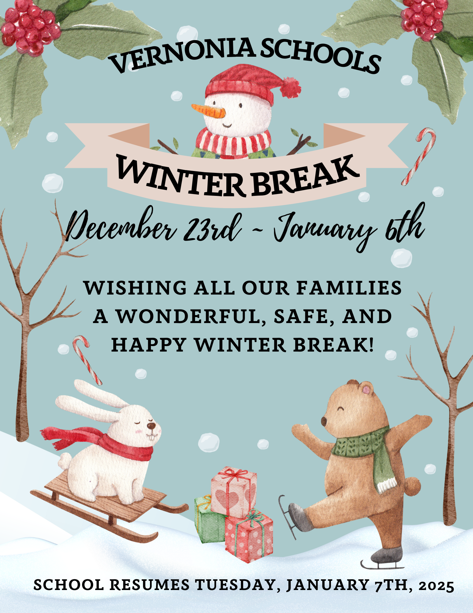 Winter Break 12/13-1/6