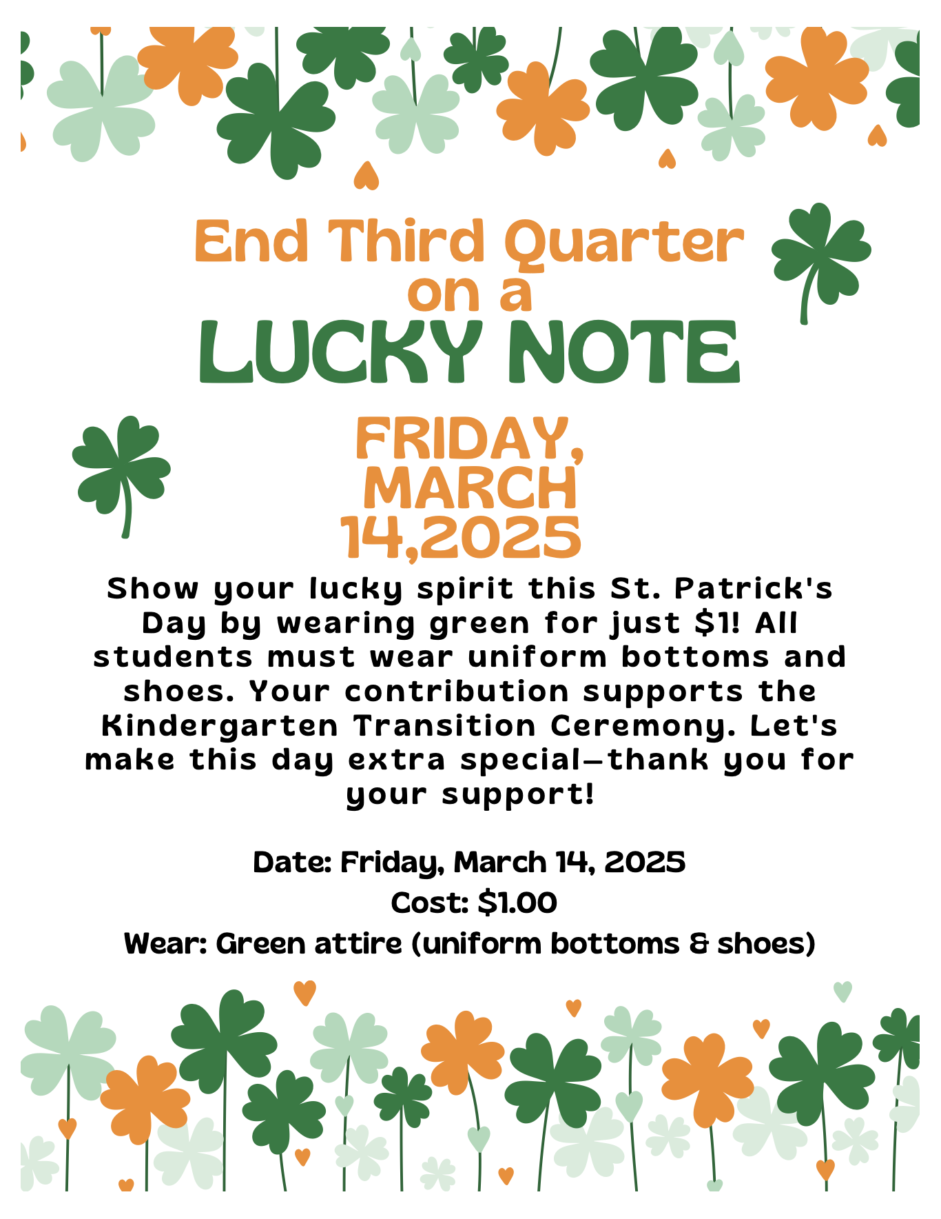 St Patrick Day Dress Out Flyer