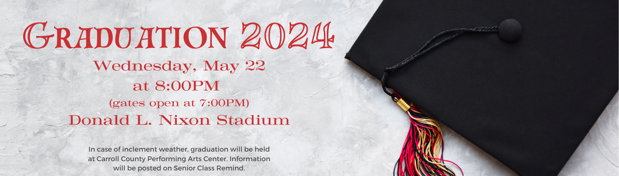 Graduation 2024 May 22 at 8pm