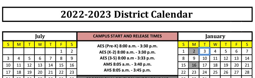 School District Calendar