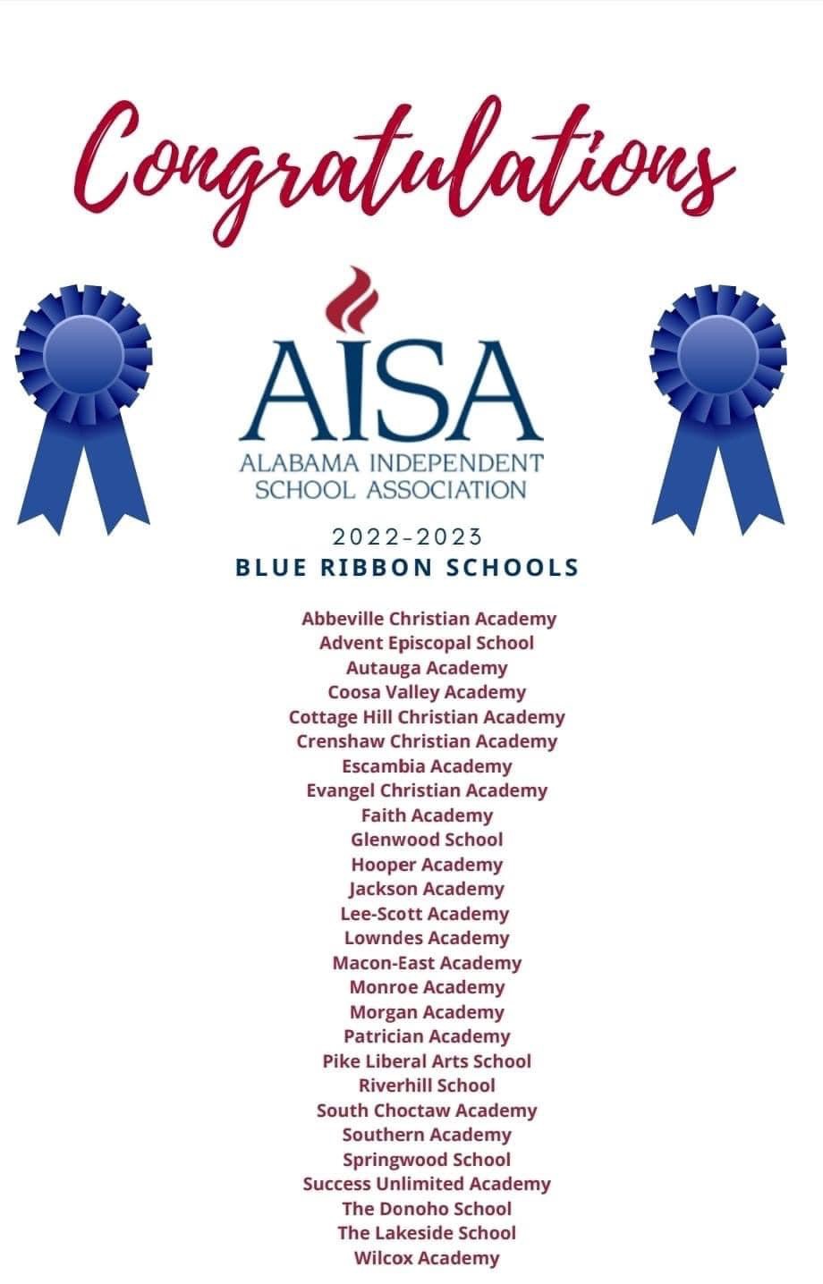 Blue Ribbon List of Schools