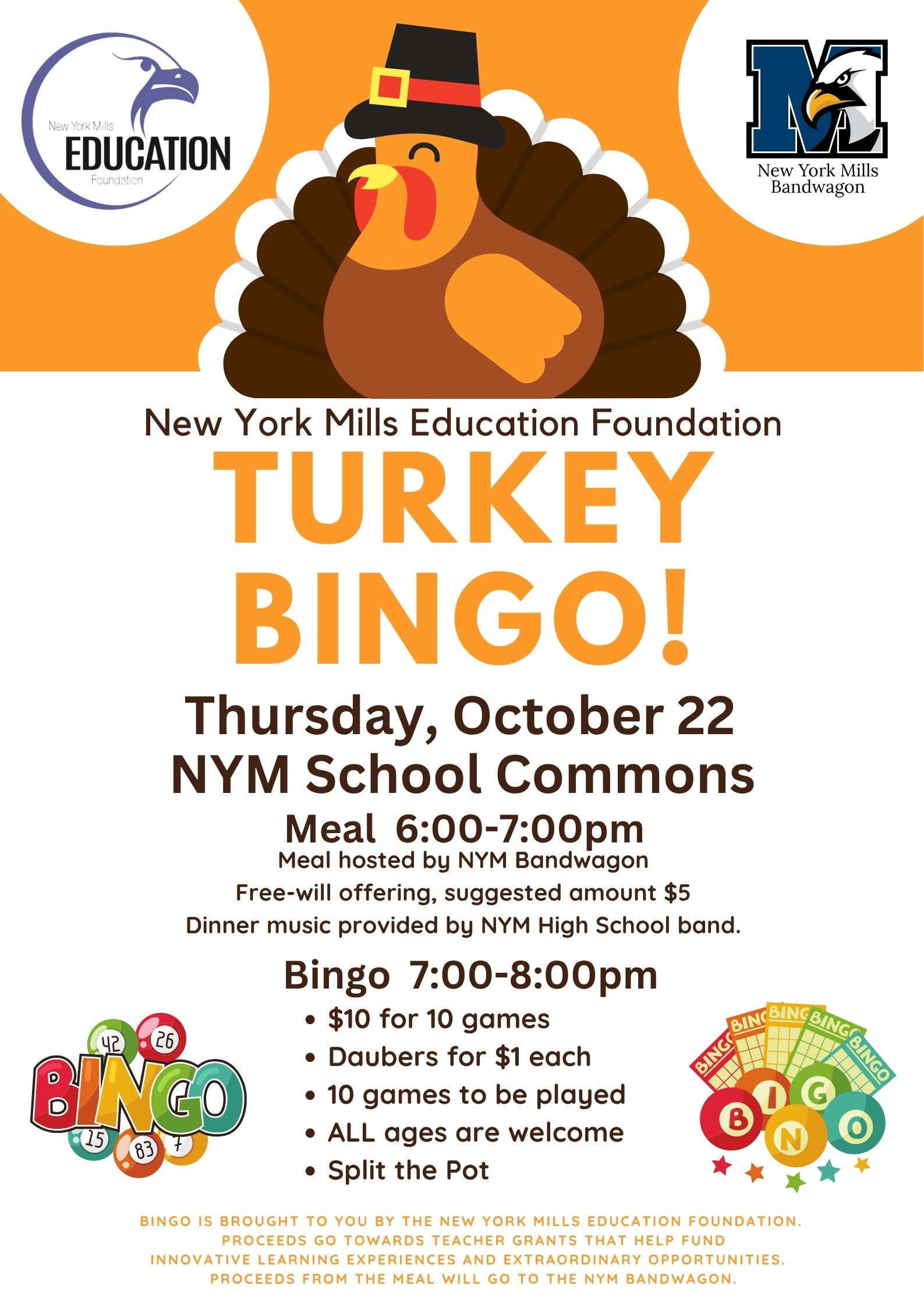 turkey bingo is October 22 at 7 p.m.