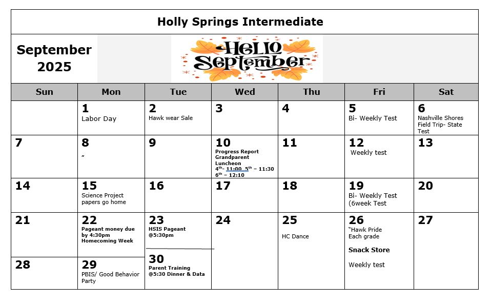 Monthly Calendar
