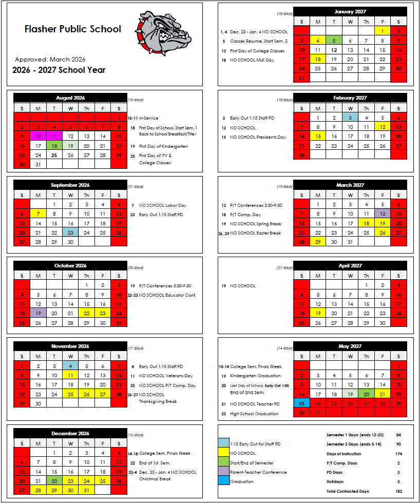 26-27 Approved Calendar