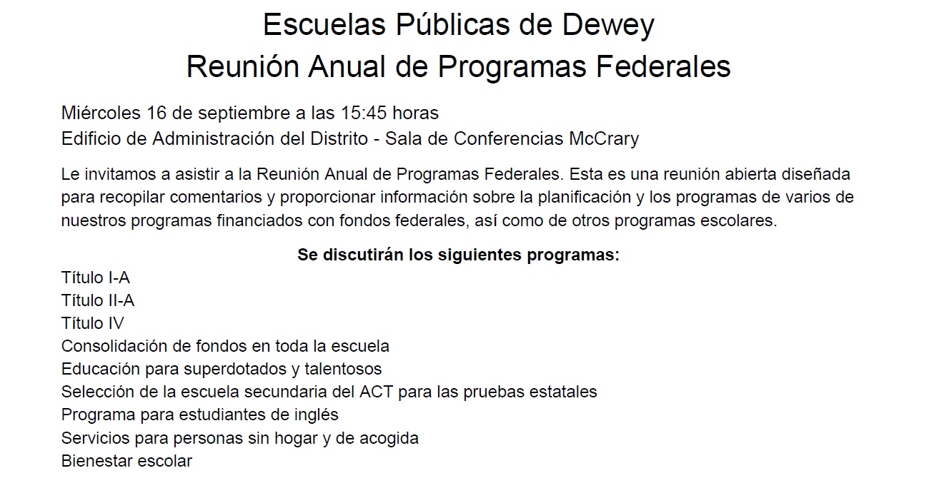Ad Hoc Meeting Spanish