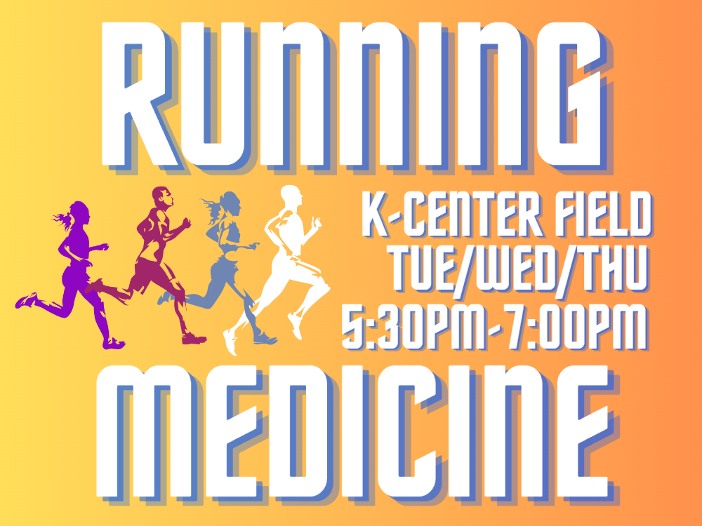 Running Medicine · Laguna K-Center every Tue/Wed/Thu 5:30pm-7pm