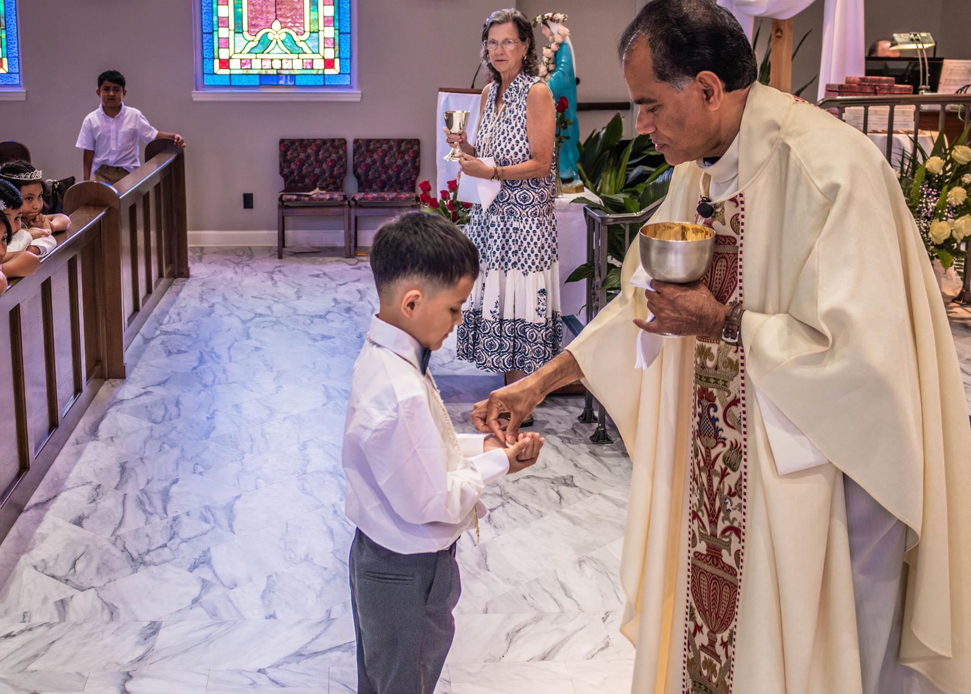 Receiving First Communion