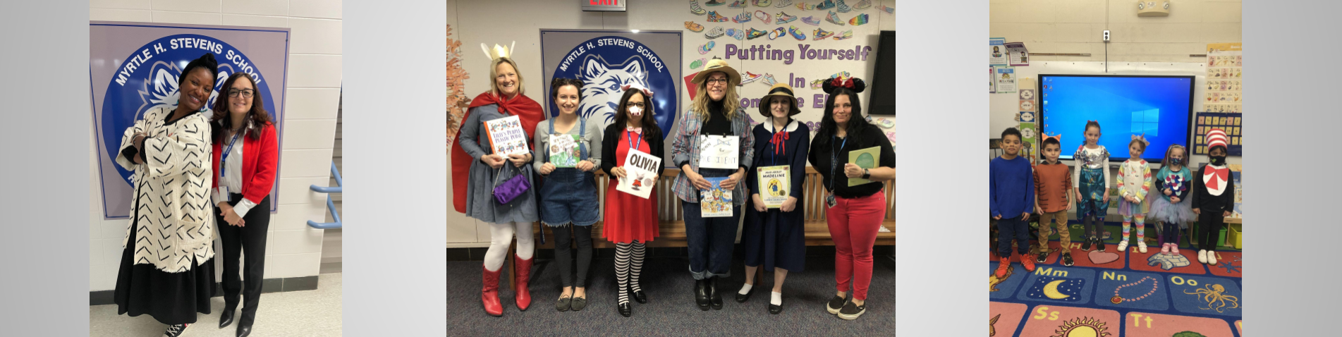 People posing for Read Across America Celebrations
