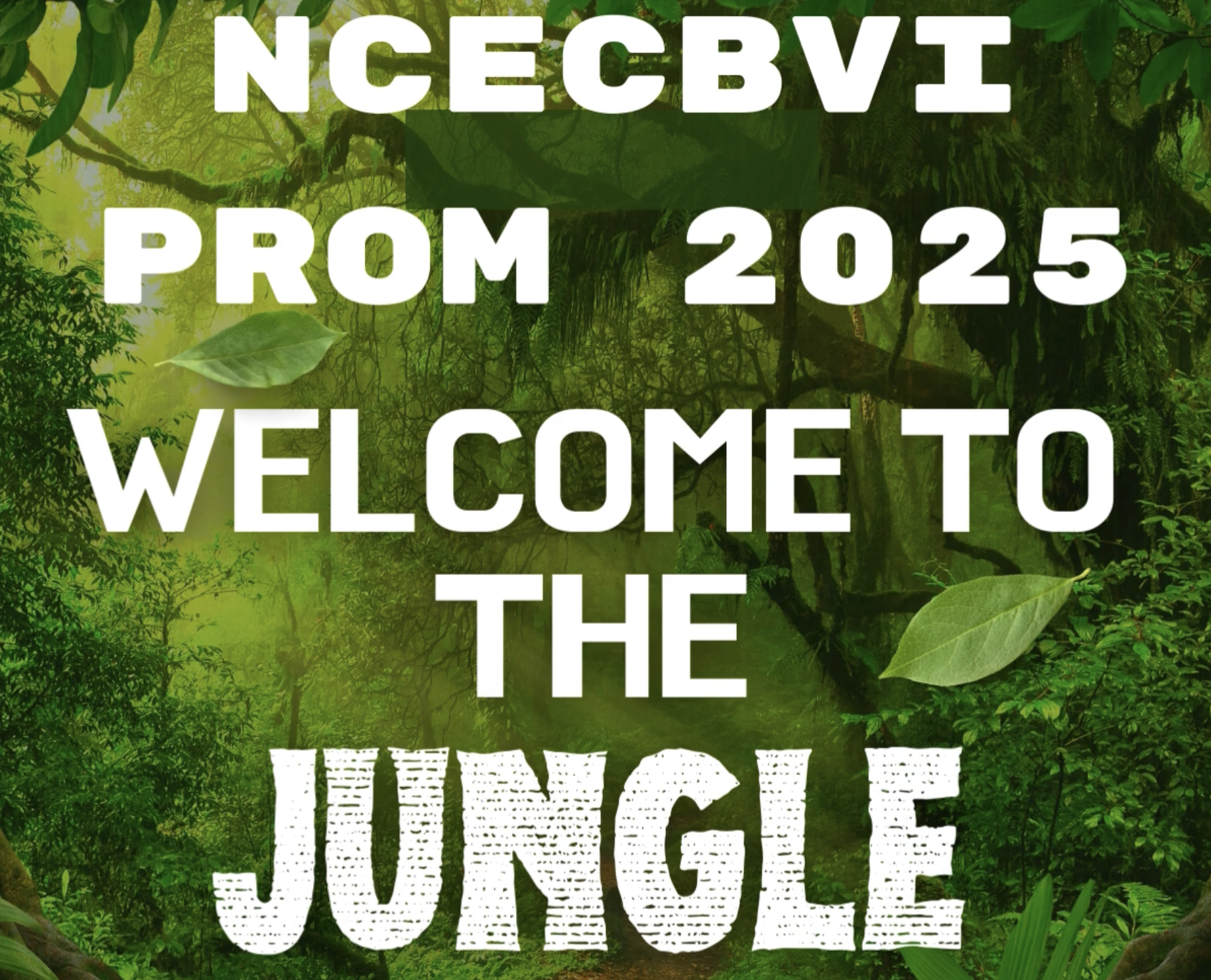 photo of NCECBVI Prom 2025 theme Welcome to the Jungle