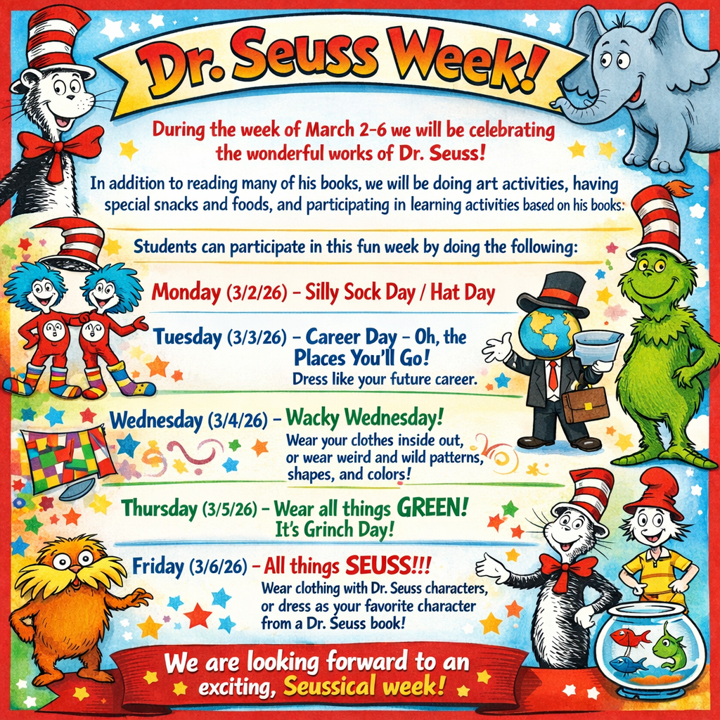 Seuss Week Dress up Days