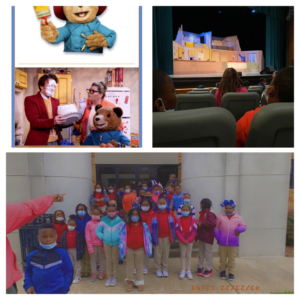 FIRT GRADE FIELD TRIP TO SEE "PEDDINGTON GETS IN A JAM" AT THE BOLGNA PERFORMING ARTS