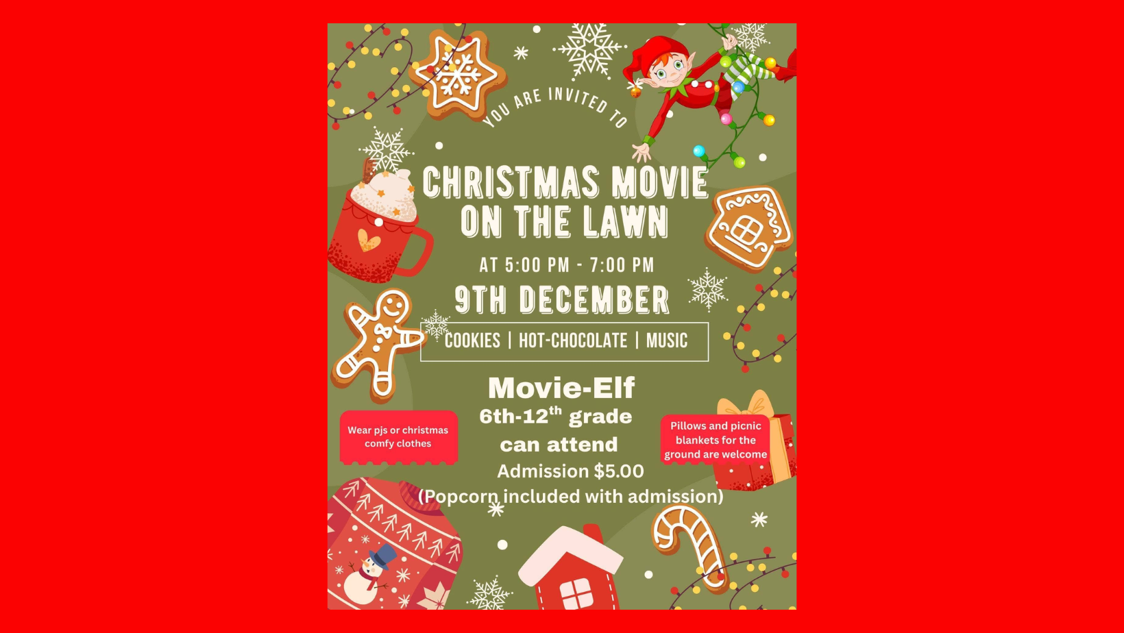 Christmas Movie on the Lawn