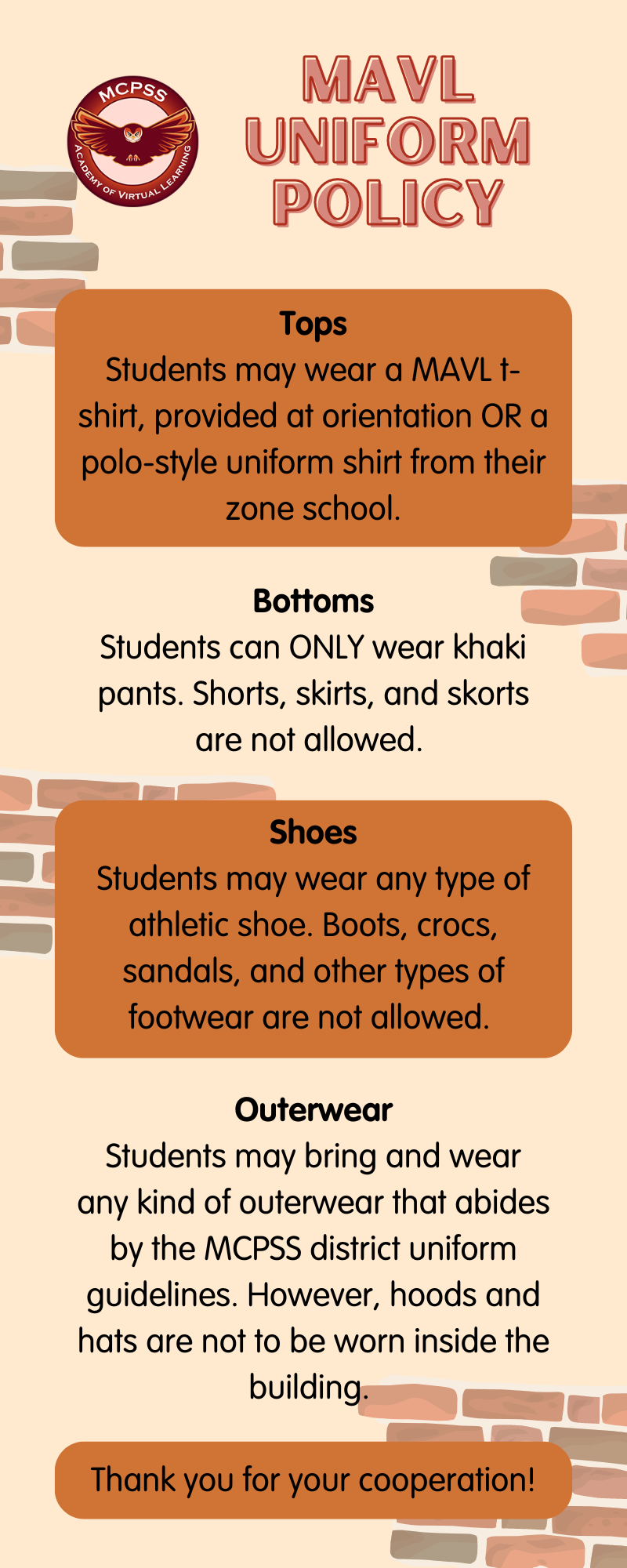 mavl uniform policy