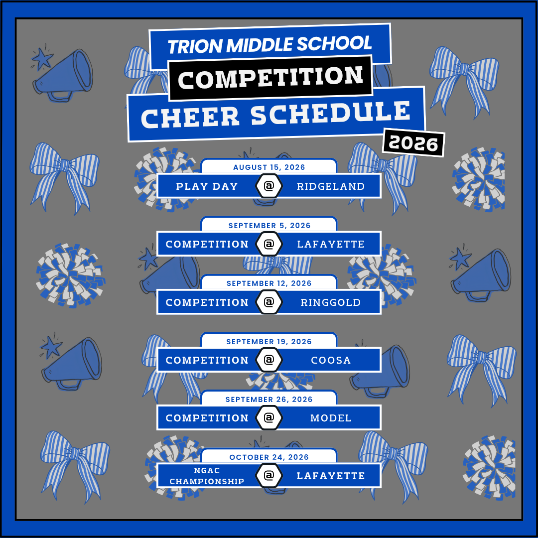2026 TMS Competition Cheer Schedule