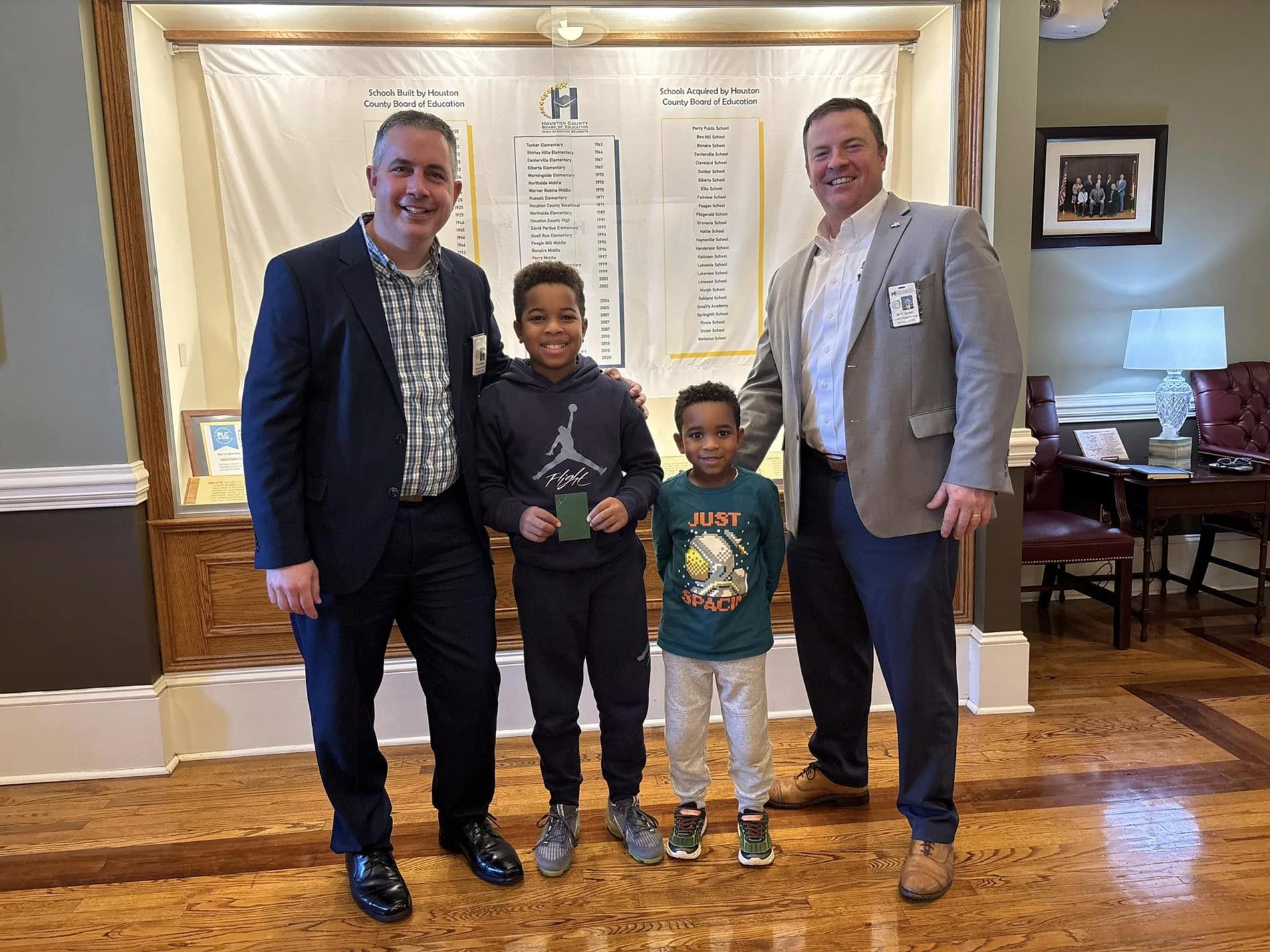 Dr. Rogers with Dr. Chris Brown and two students