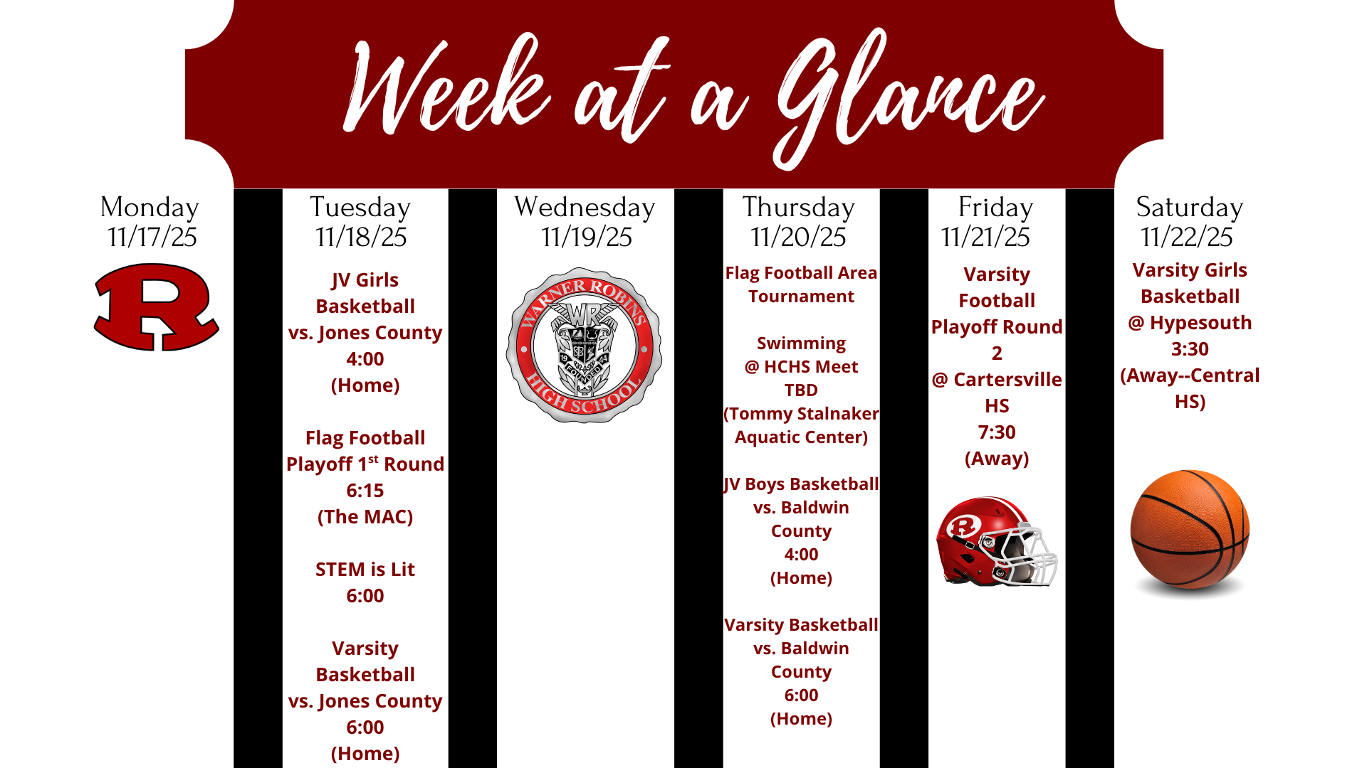 Week at a Glance Nov. 17-Nov. 22