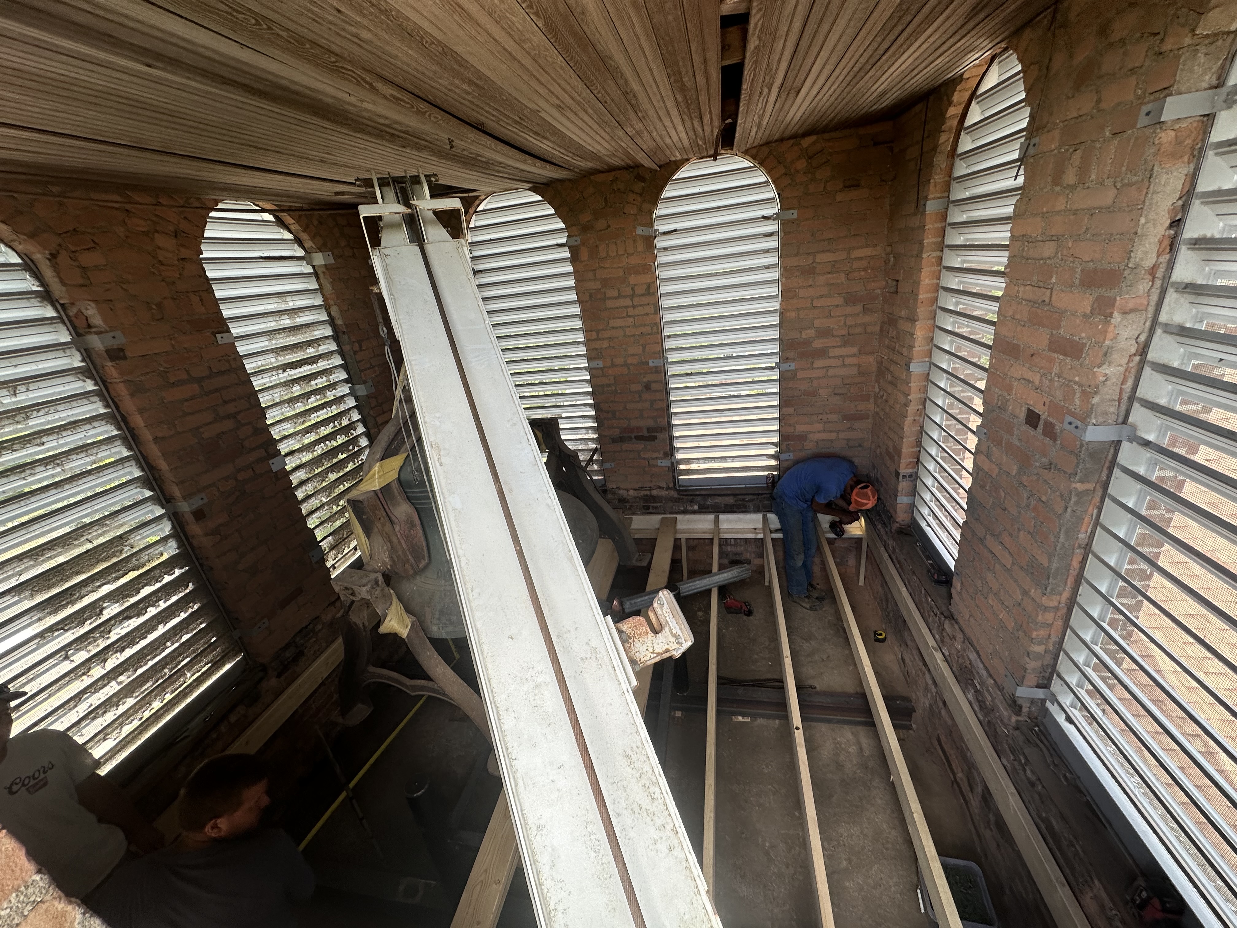 Bell Repair from the lift