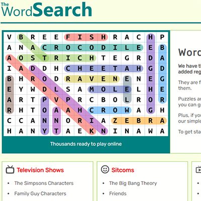The wordsearch.com website