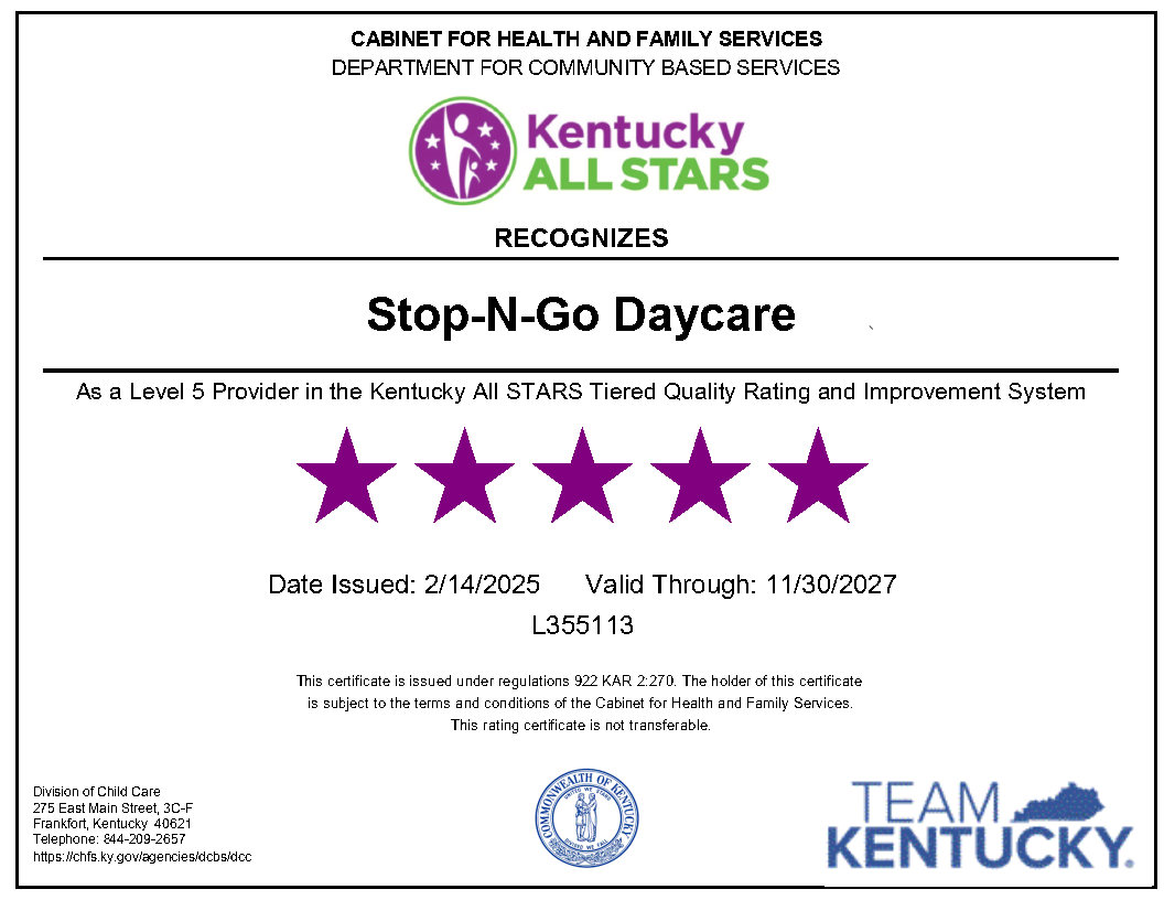 Stop 'n' Go five-star certificate