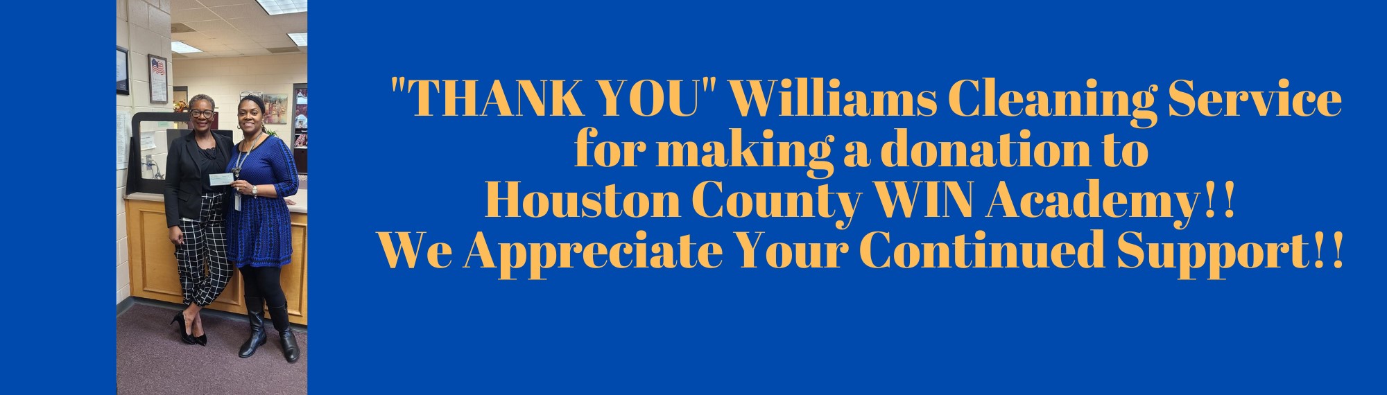 Williams Cleaning Donation