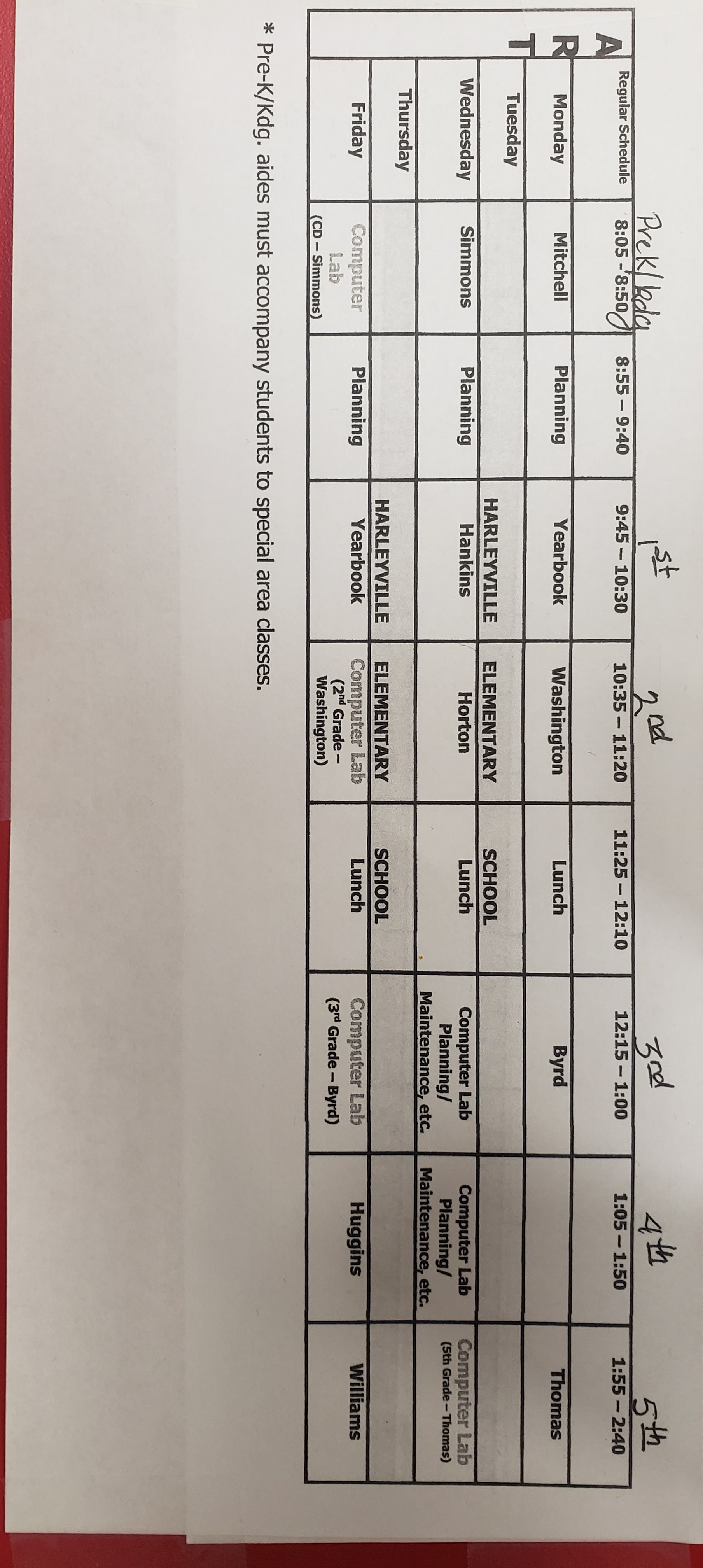Class Schedule Class Schedule