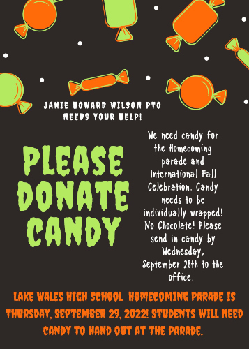 Donate candy. No chocolate