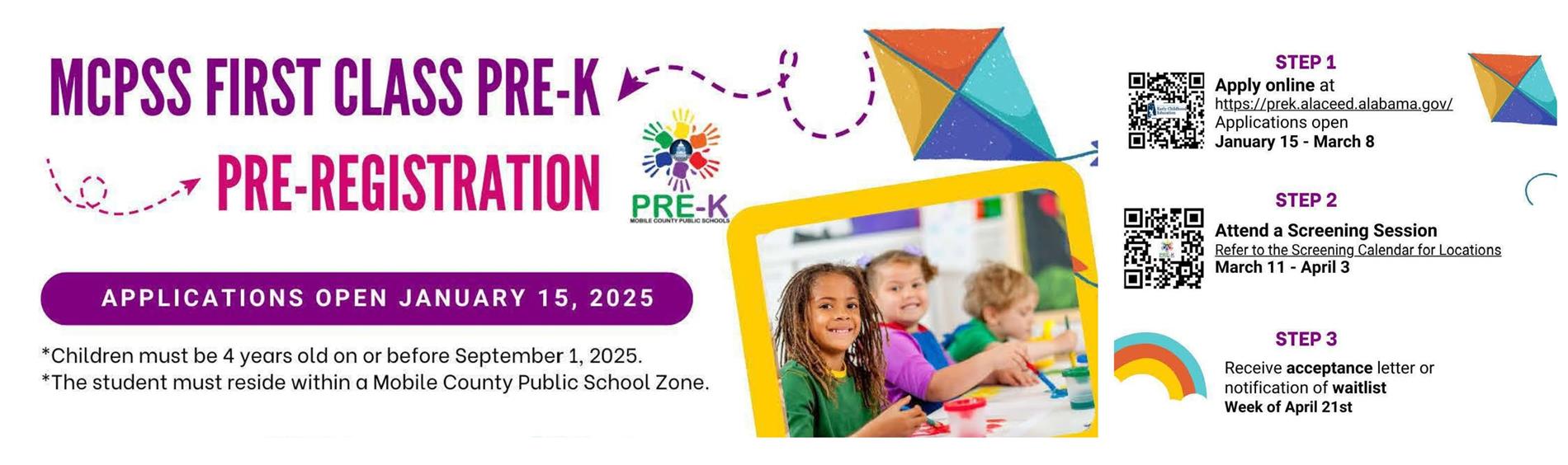 MCPSS First Class Pre-K Pre-Registration