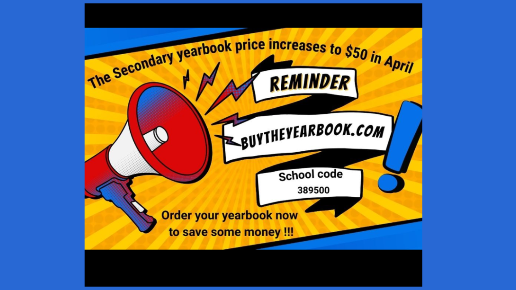 secondary yearbook flyer