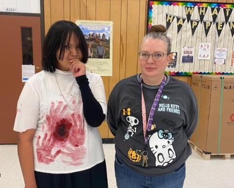 Students on Halloween