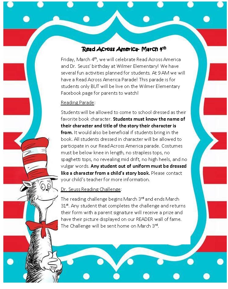 Read Across America Flyer Read Across America Flyer