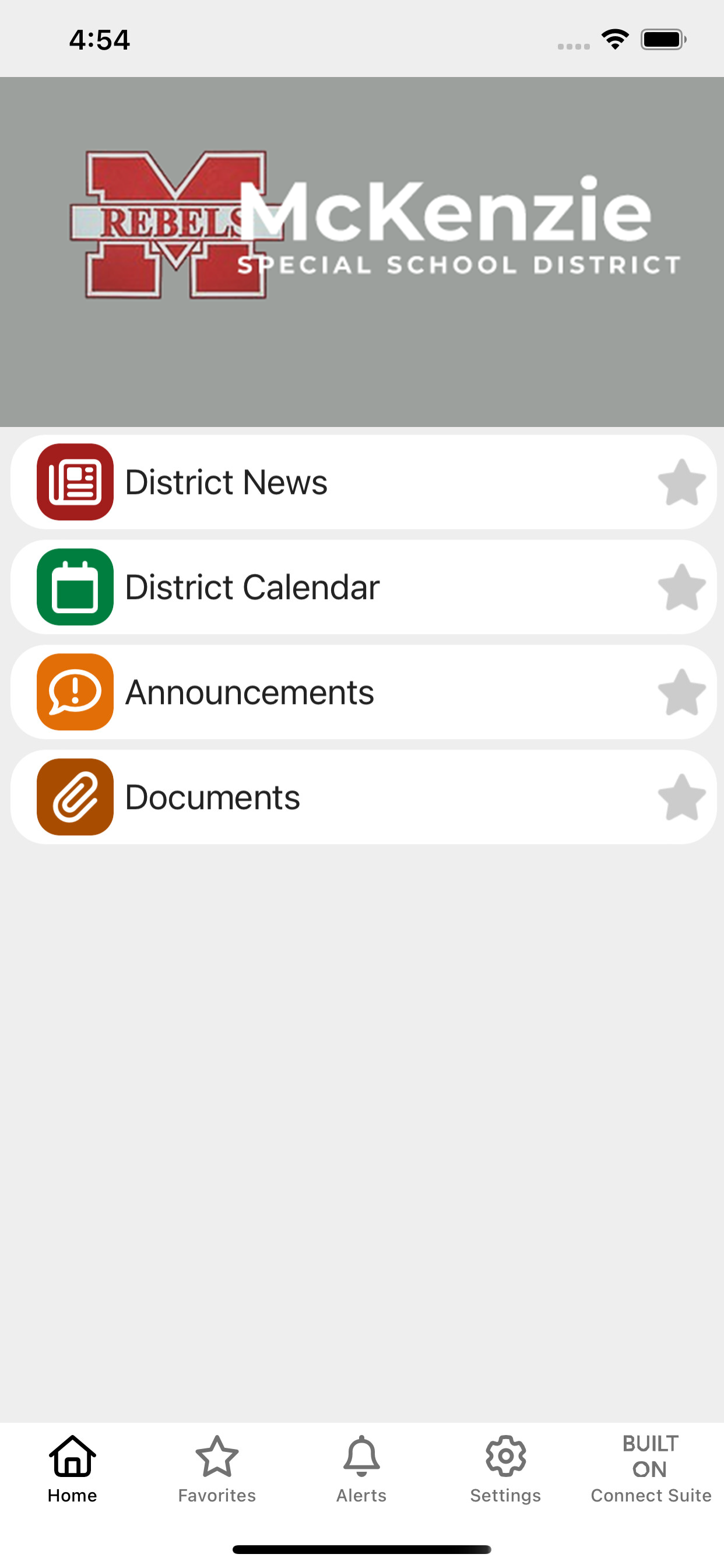 MCPSS Connect App Screen