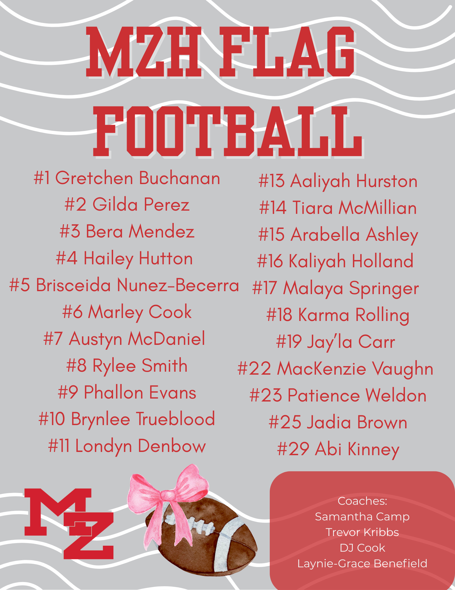 Flag Football Roster