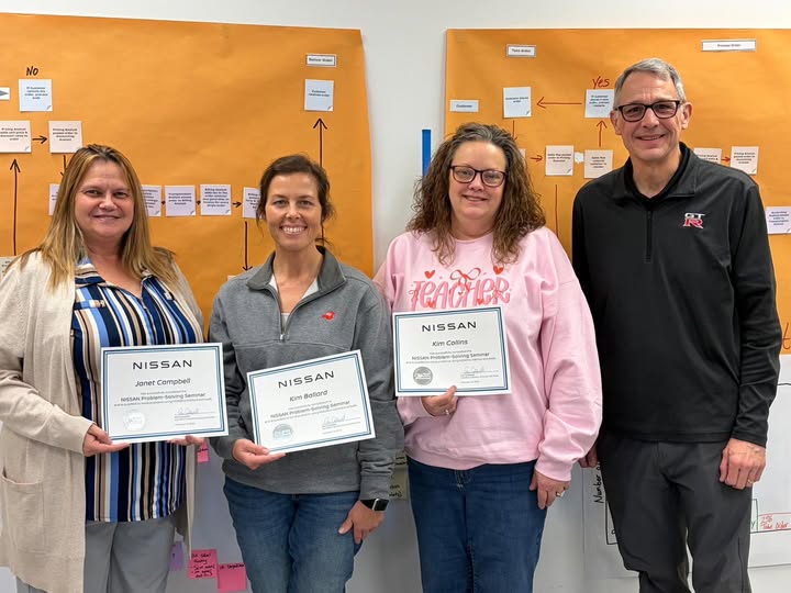 Janet Campbell, Kim Ballard, Kim Collins, and Mr. Dan Caldwell of Nissan