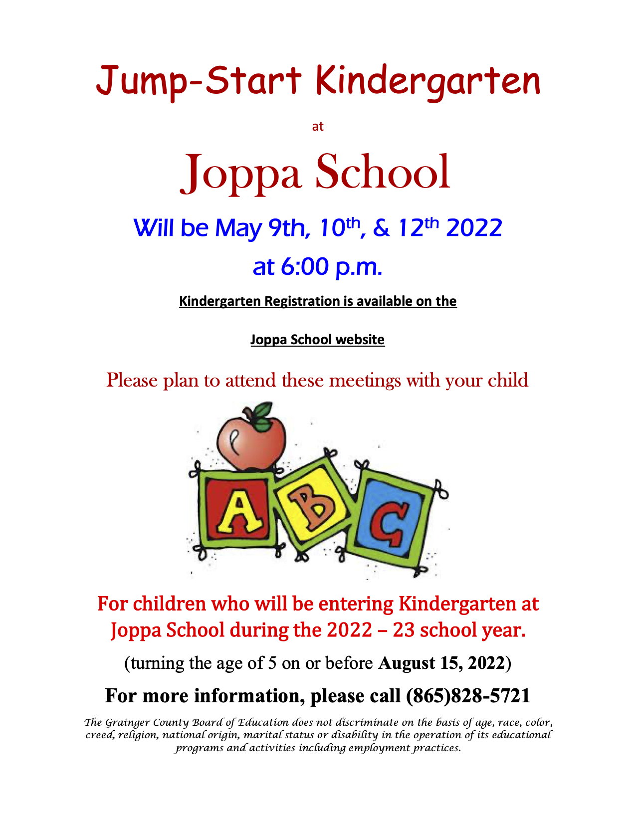 Jump Start Kindergarten