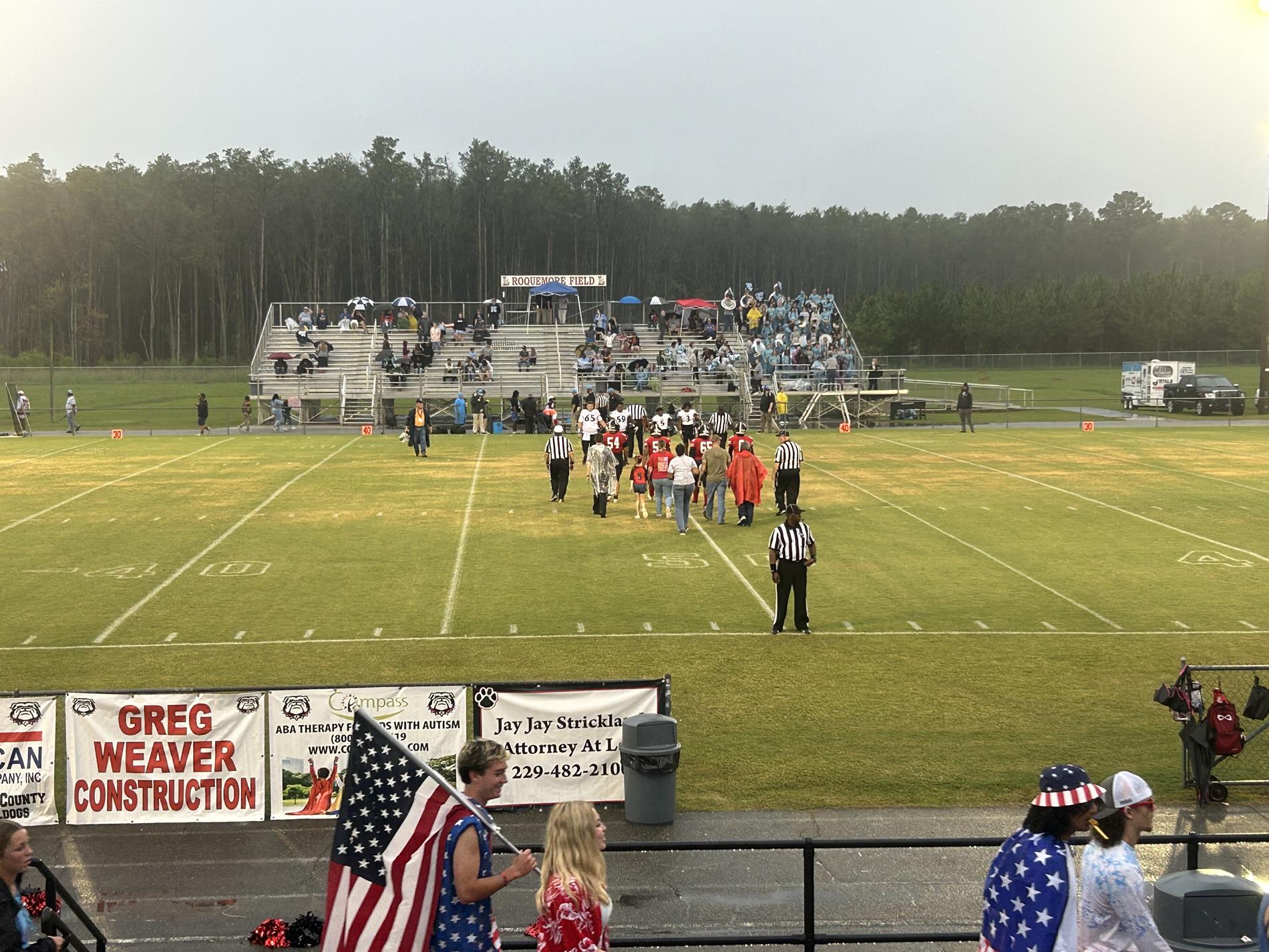 LHS honoring Military at Football game