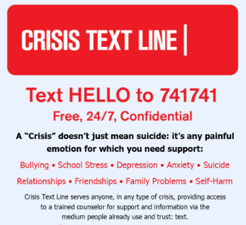 741 Crisis Text Line