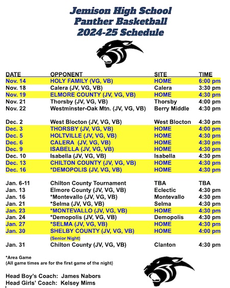 basketball schedule