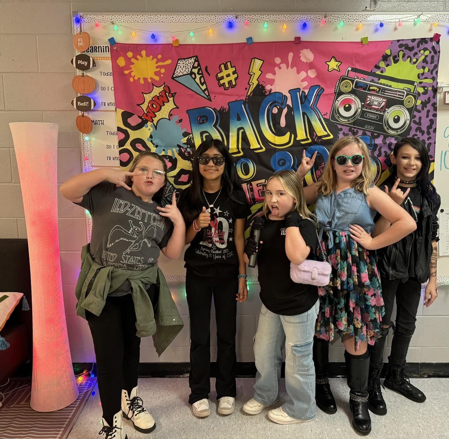 students dressed as rock stars