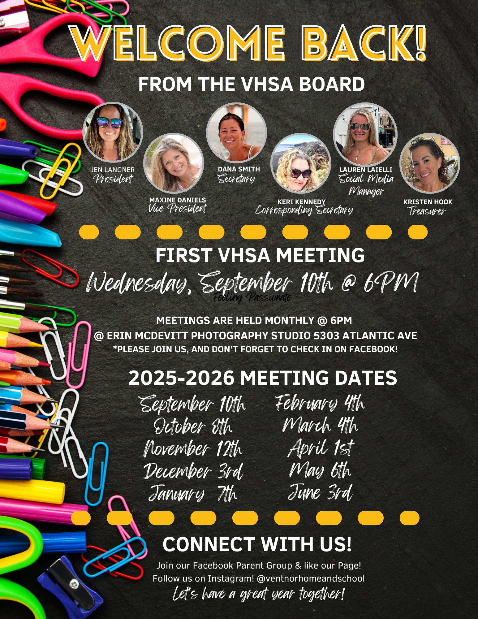 VHSA Board and Meeting Schedule