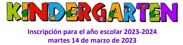 Kindergarten Registration Spanish