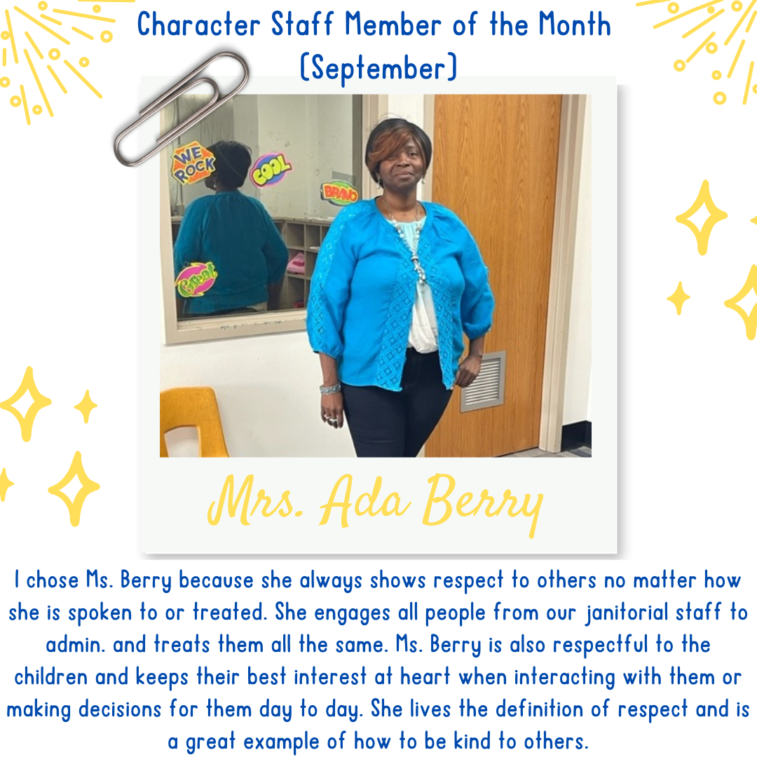 character staff member of the month