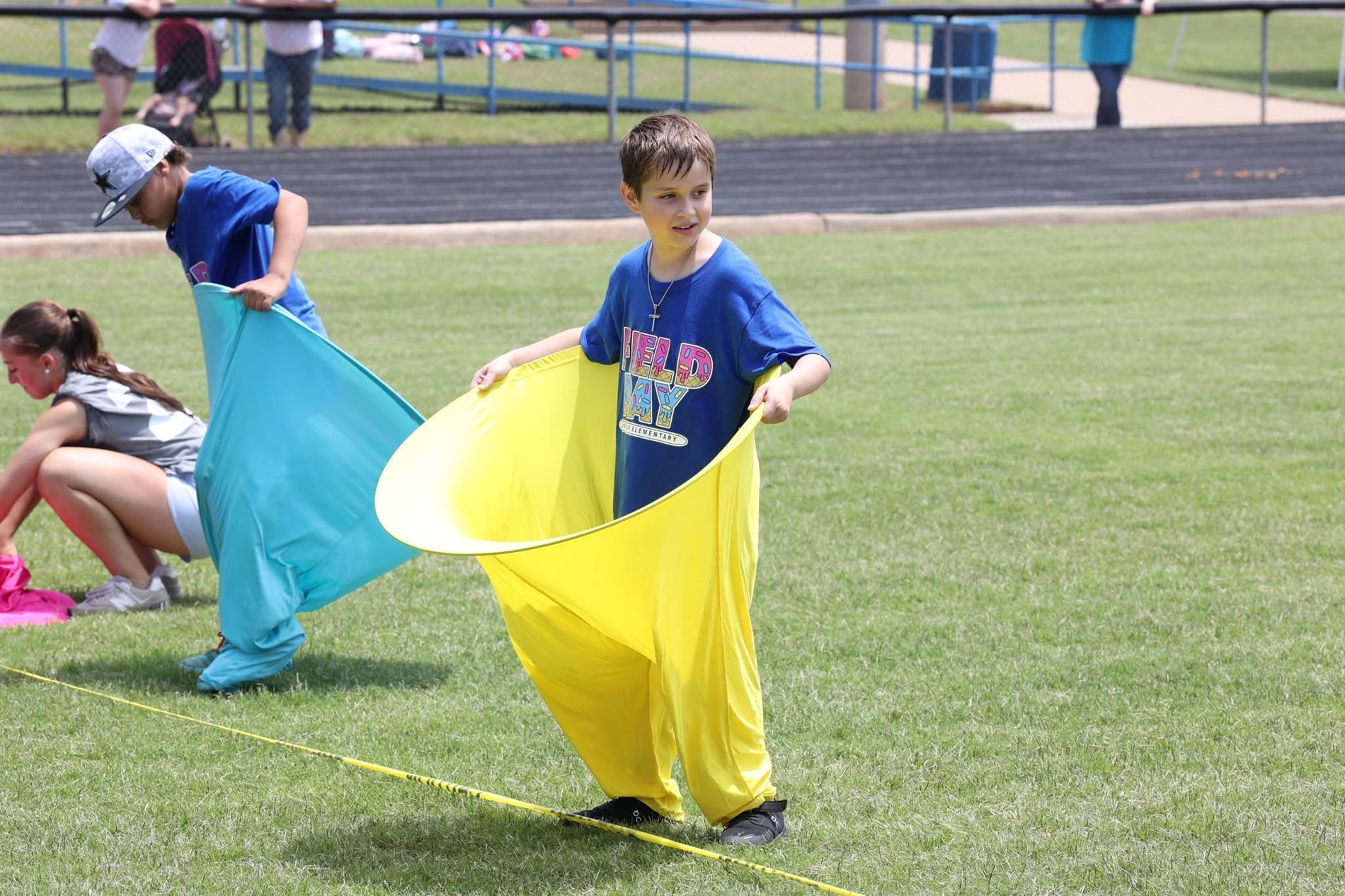 elementary child at field day