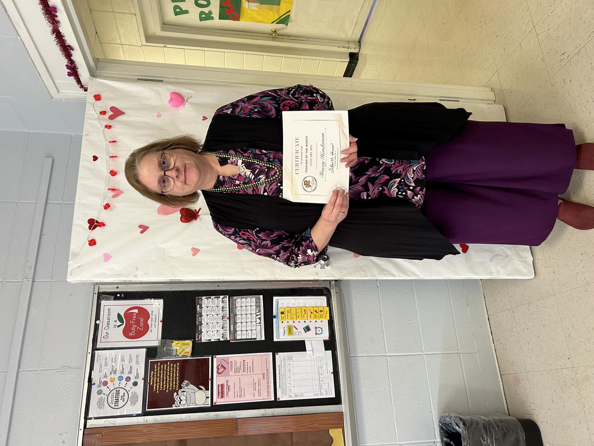 January Teacher of the Month