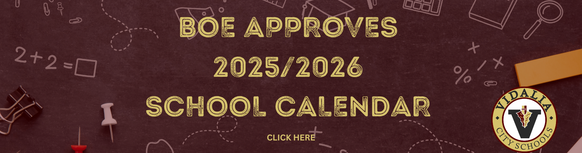 2025/2026 School Calendar Announcement