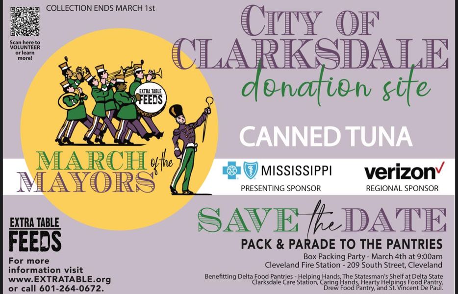 City of Clarksdale Donation - Canned Tuna  - March of the Mayors