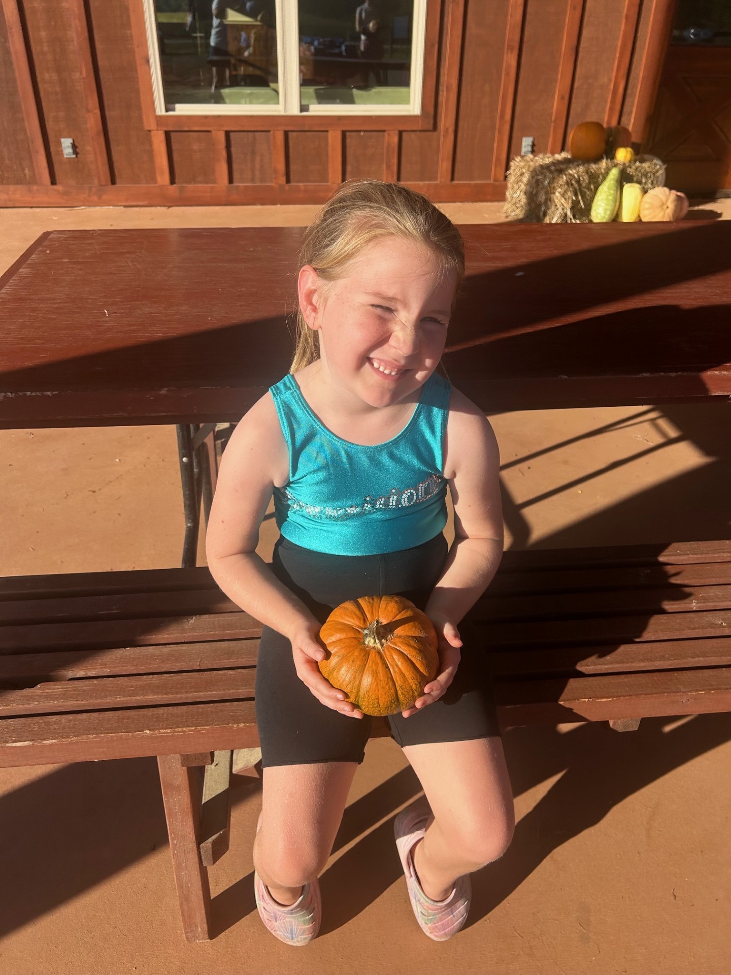 Student at the Pumpkin Patch at Arena Acres