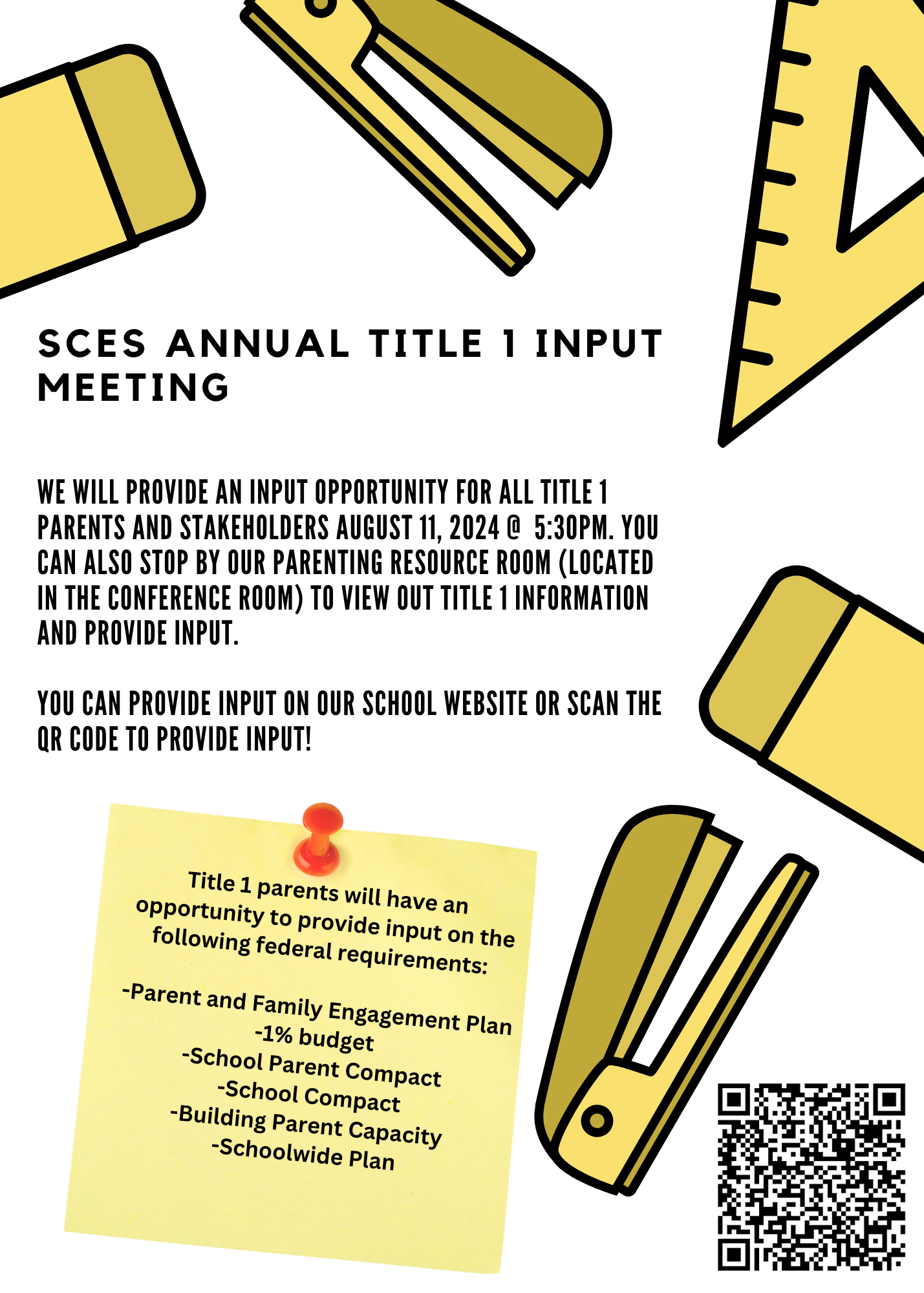 Title 1 Input Meeting Title 1 Input Meeting