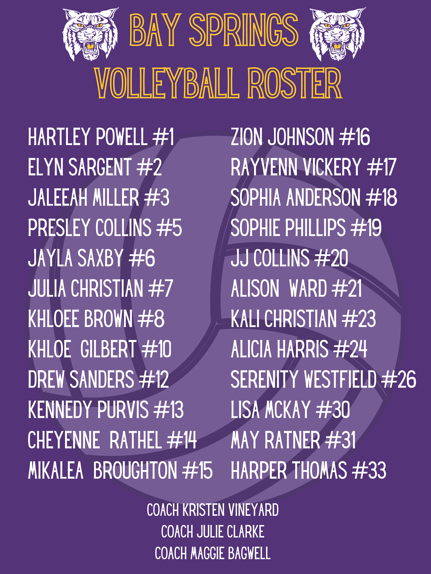 Volleyball Roster 24